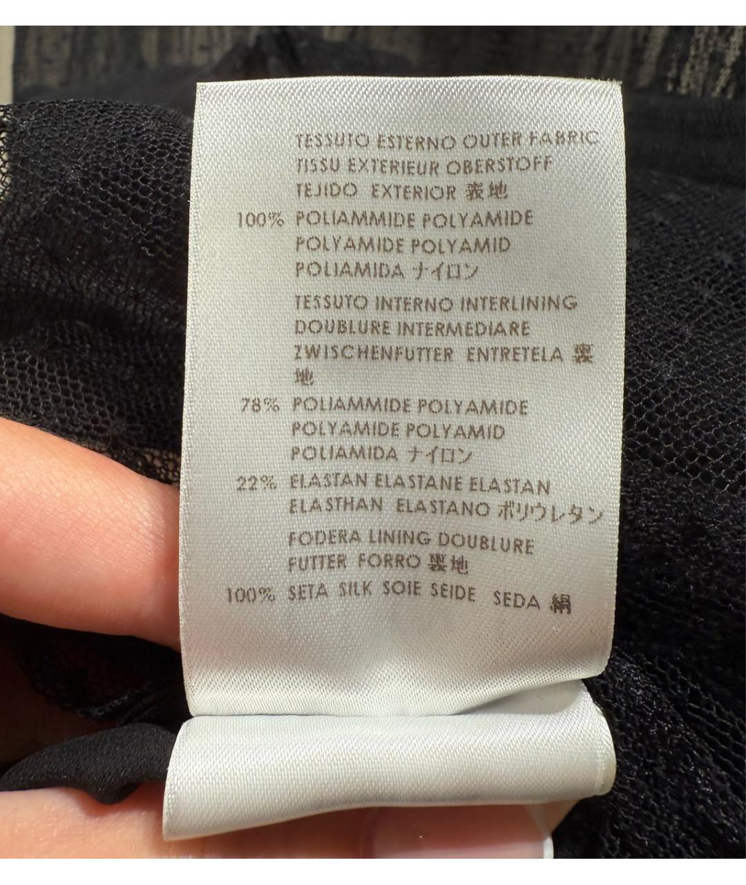 GUCCI Черное полиамидовое вечернее платье, фото 7