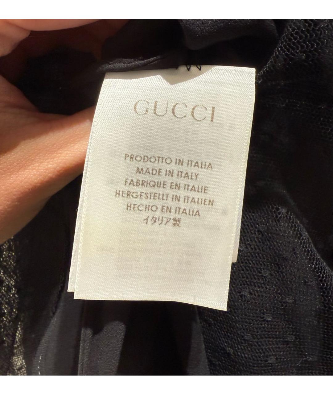 GUCCI Черное полиамидовое вечернее платье, фото 6