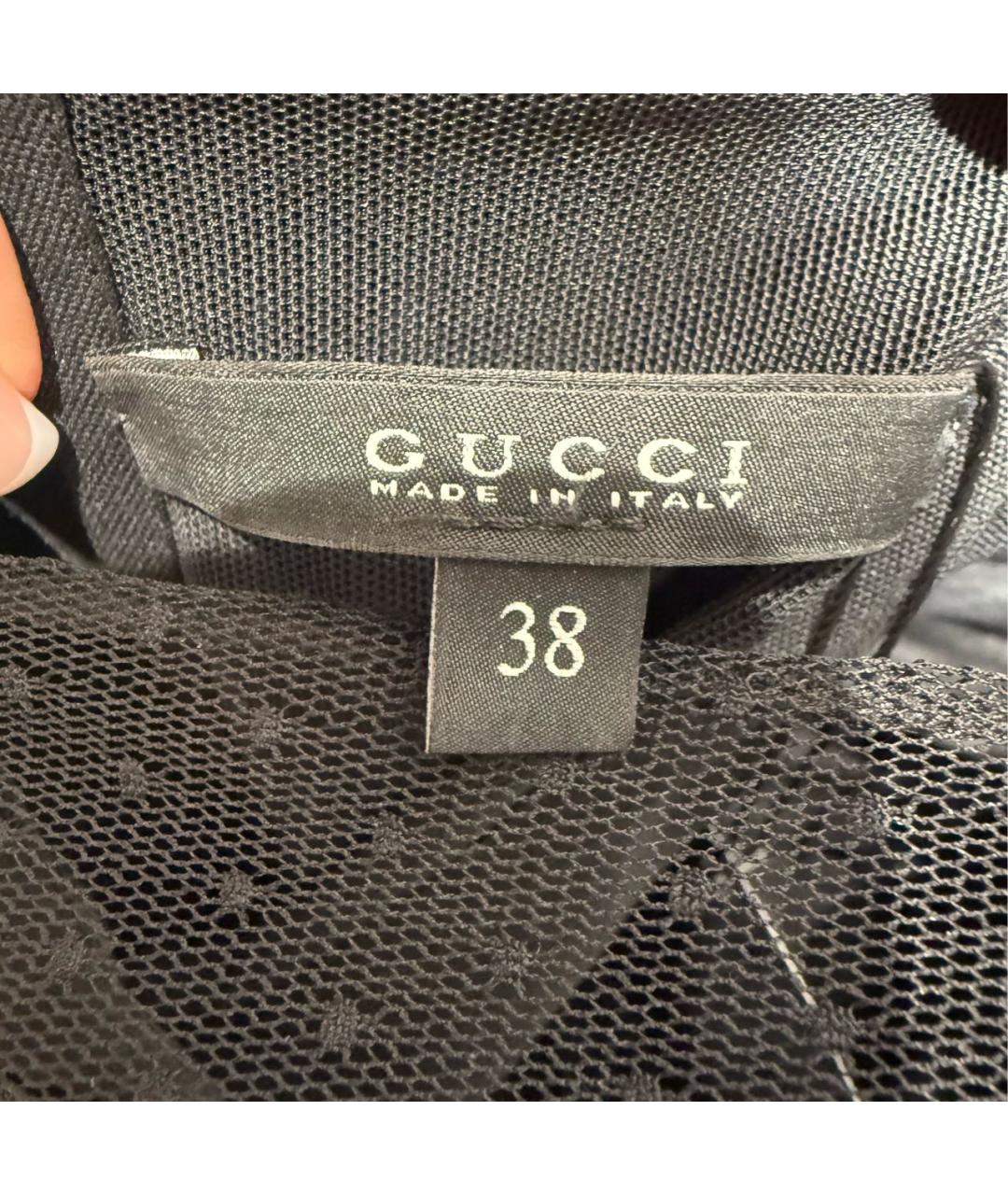 GUCCI Черное полиамидовое вечернее платье, фото 5