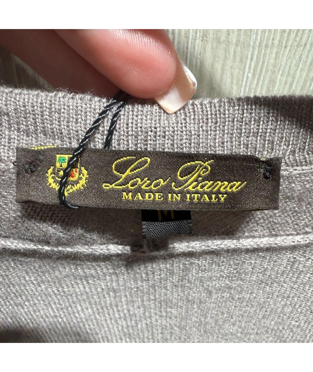 LORO PIANA Серое кашемировое повседневное платье, фото 4