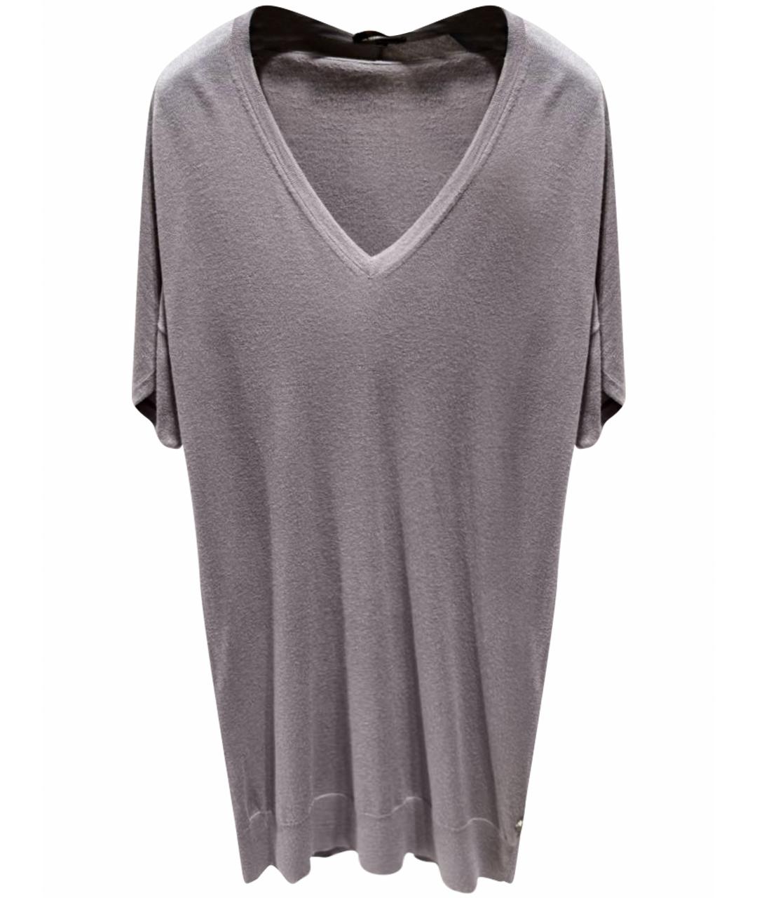 LORO PIANA Серое кашемировое повседневное платье, фото 1