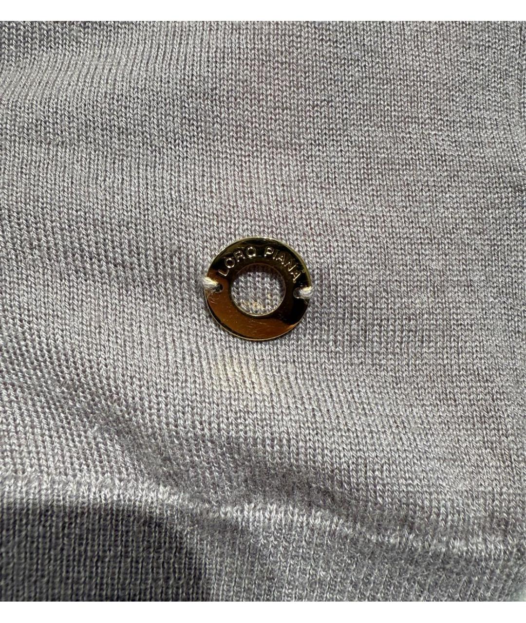 LORO PIANA Серое кашемировое повседневное платье, фото 3