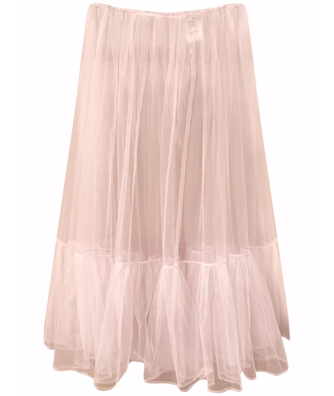 CHANEL Розовая полиэстеровая юбка миди, фото 1