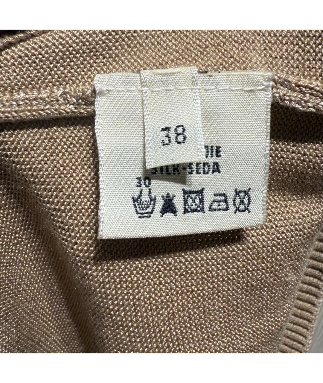 HERMES Бежевый шелковый джемпер / свитер, фото 4