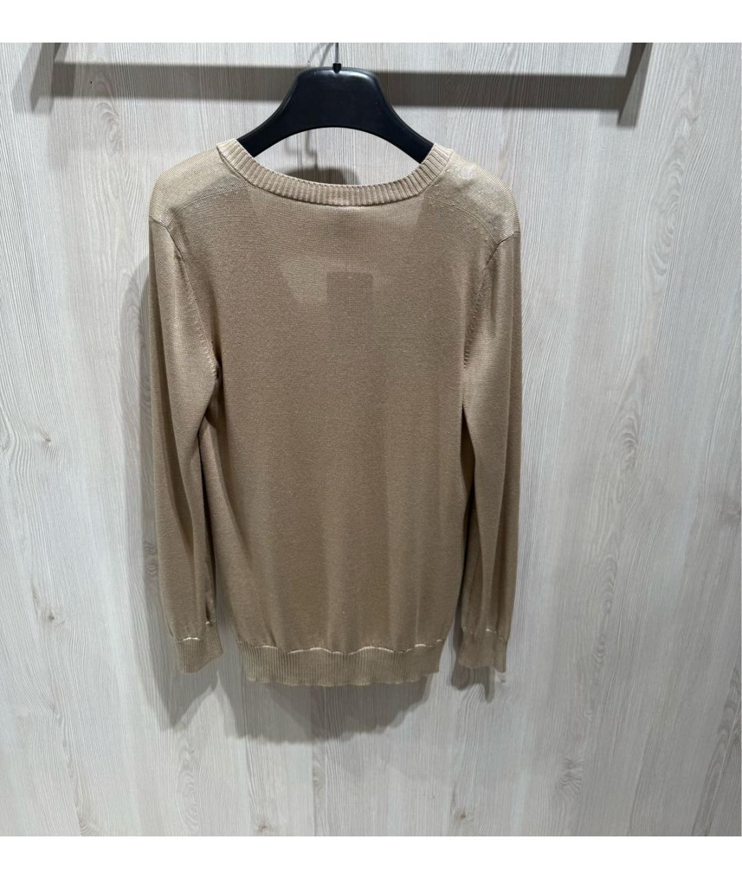 HERMES Бежевый шелковый джемпер / свитер, фото 2