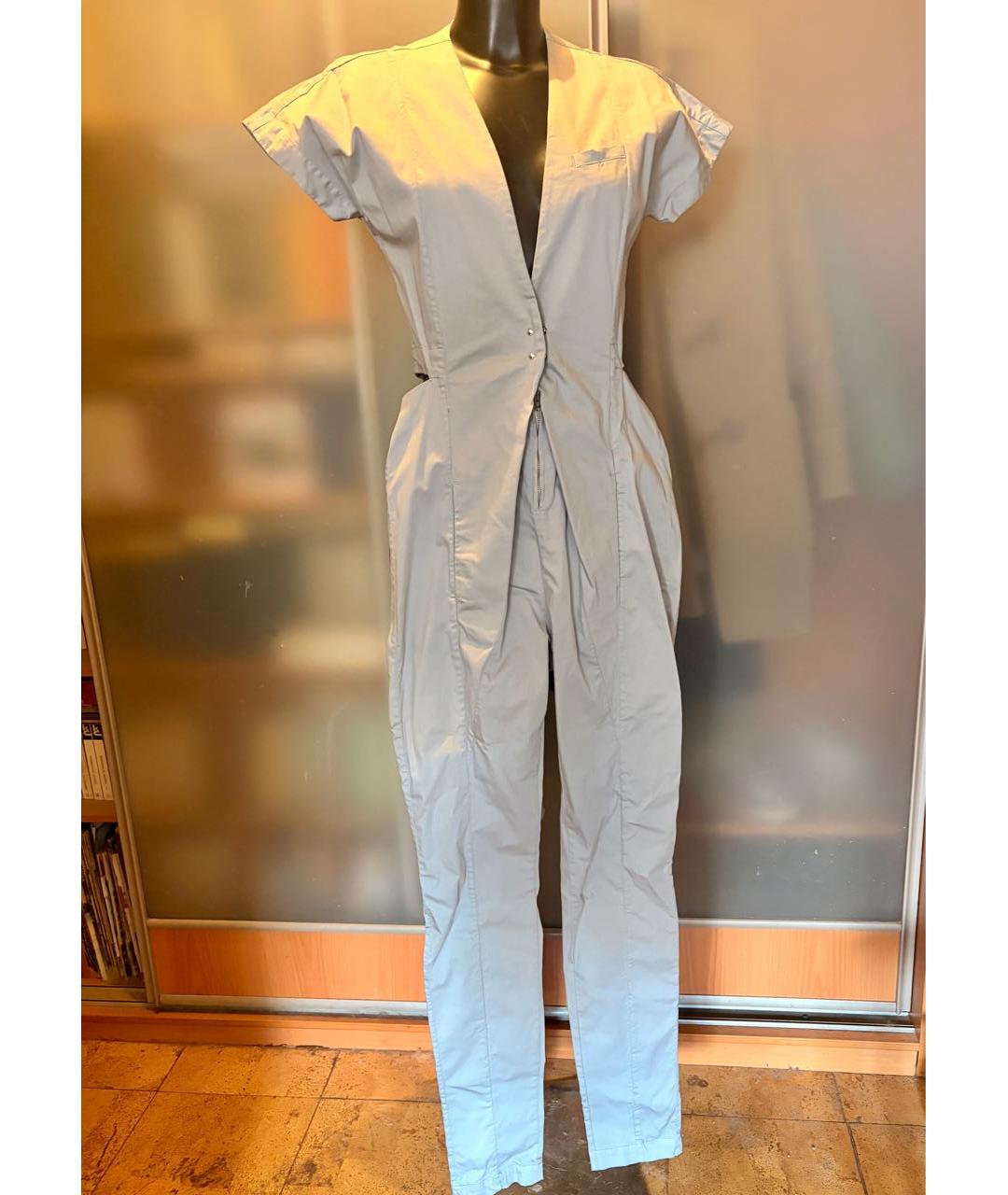 MM6 MAISON MARGIELA Серый хлопковый комбинезон, фото 3