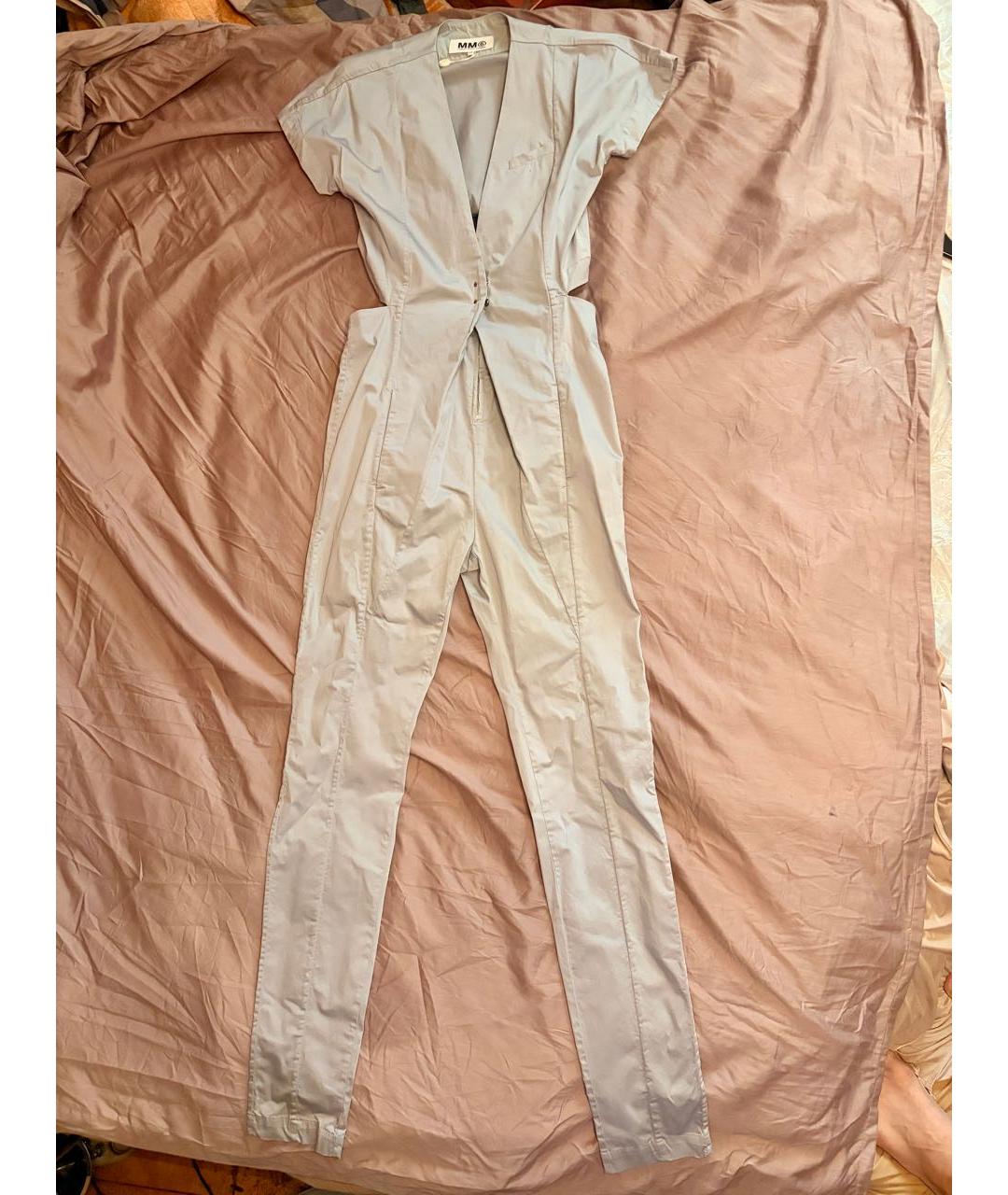 MM6 MAISON MARGIELA Серый хлопковый комбинезон, фото 6