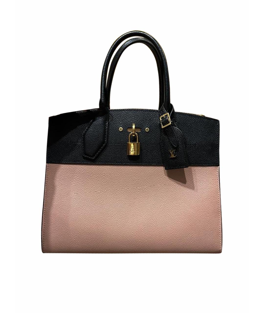 LOUIS VUITTON Бежевая кожаная сумка с короткими ручками, фото 1