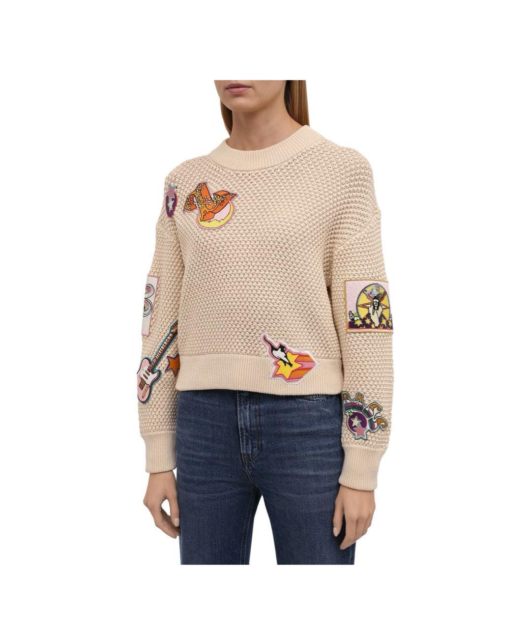 ZIMMERMANN Бежевый хлопковый джемпер / свитер, фото 4