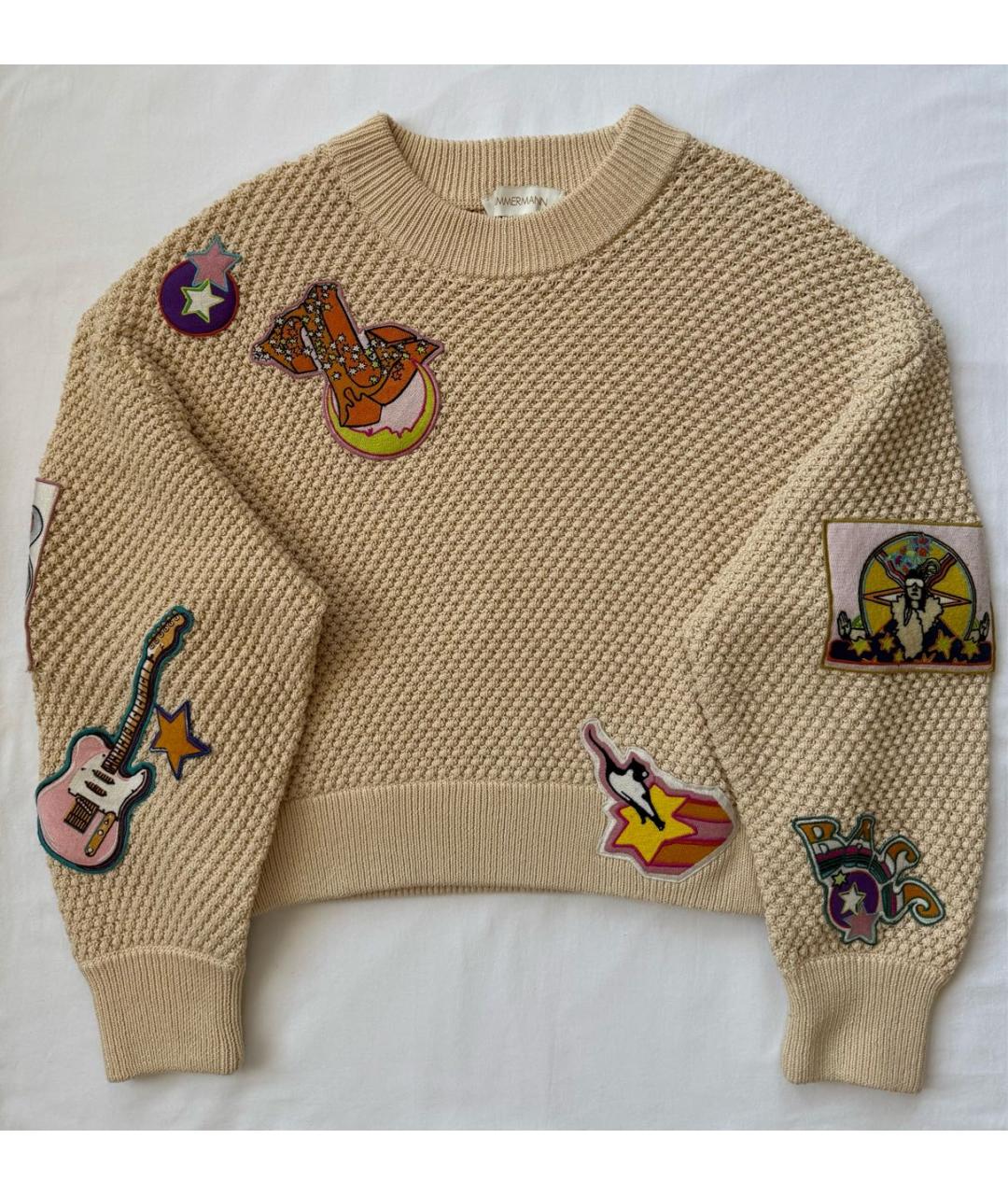 ZIMMERMANN Бежевый хлопковый джемпер / свитер, фото 2