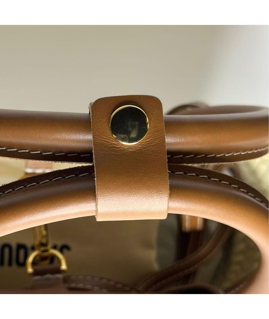 JACQUEMUS Бежевая пелетеная сумка с короткими ручками, фото 8