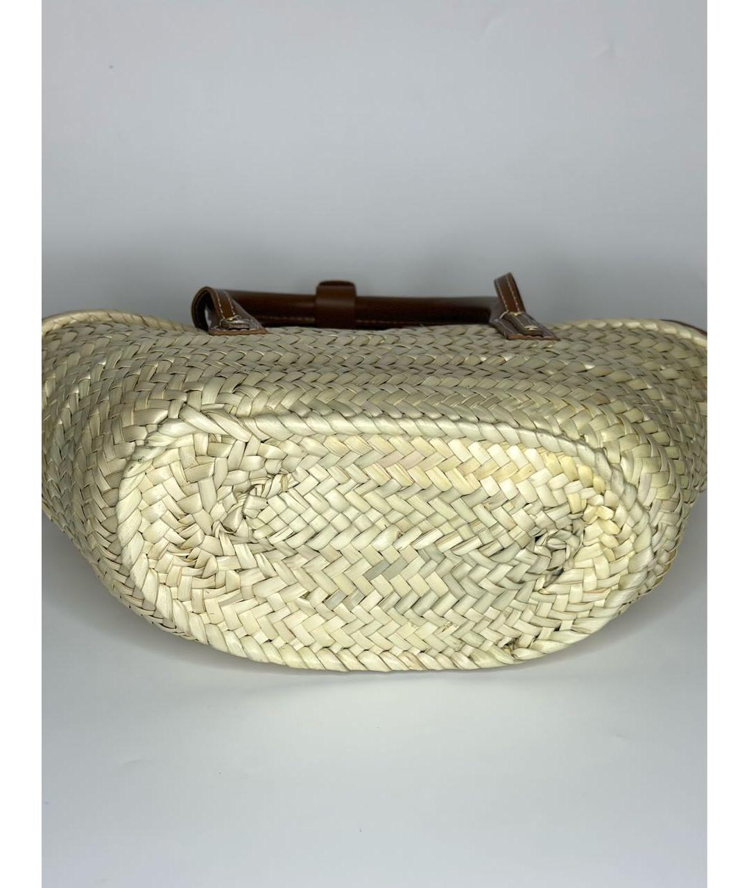 JACQUEMUS Бежевая пелетеная сумка с короткими ручками, фото 3