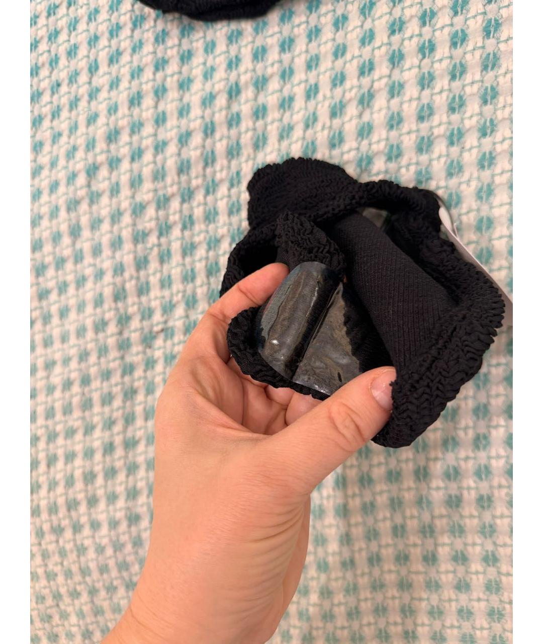 HUNZA G Черный полиамидовый купальник, фото 4