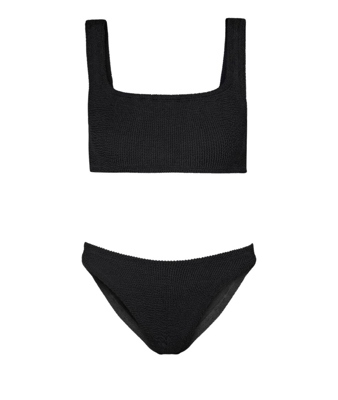 HUNZA G Черный полиамидовый купальник, фото 1