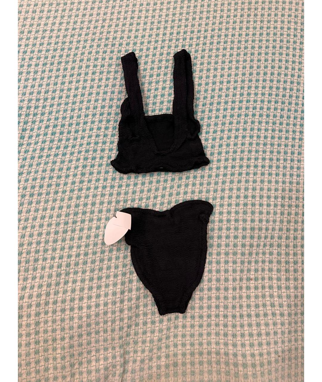 HUNZA G Черный полиамидовый купальник, фото 6