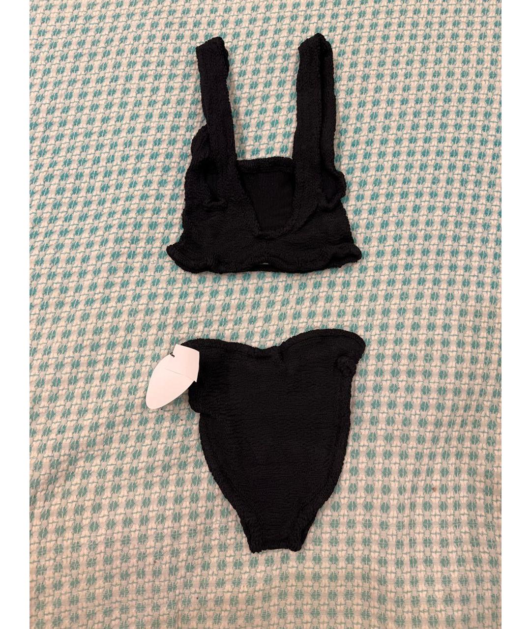 HUNZA G Черный полиамидовый купальник, фото 5