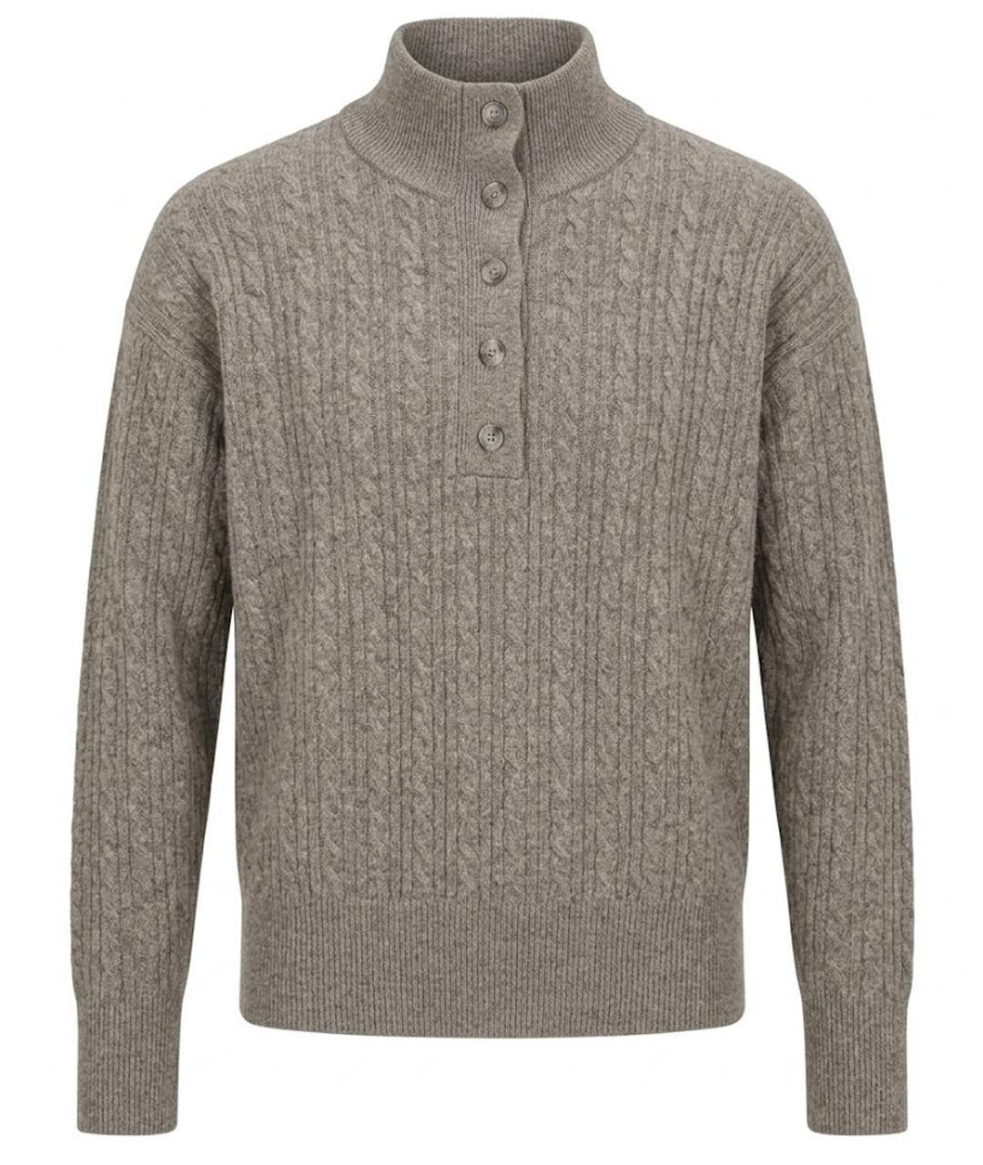 SANDRO Серый шерстяной джемпер / свитер, фото 1