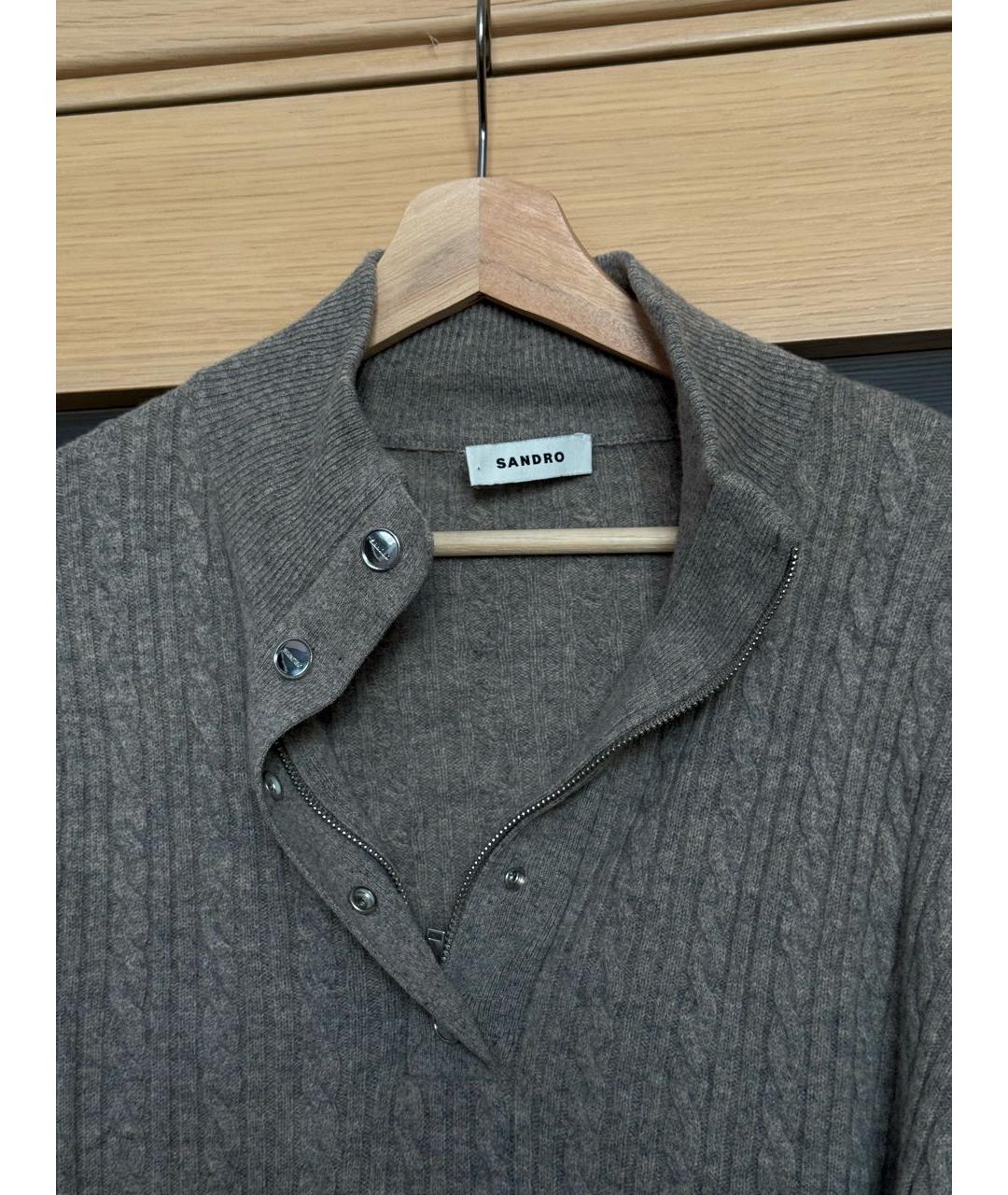 SANDRO Серый шерстяной джемпер / свитер, фото 2