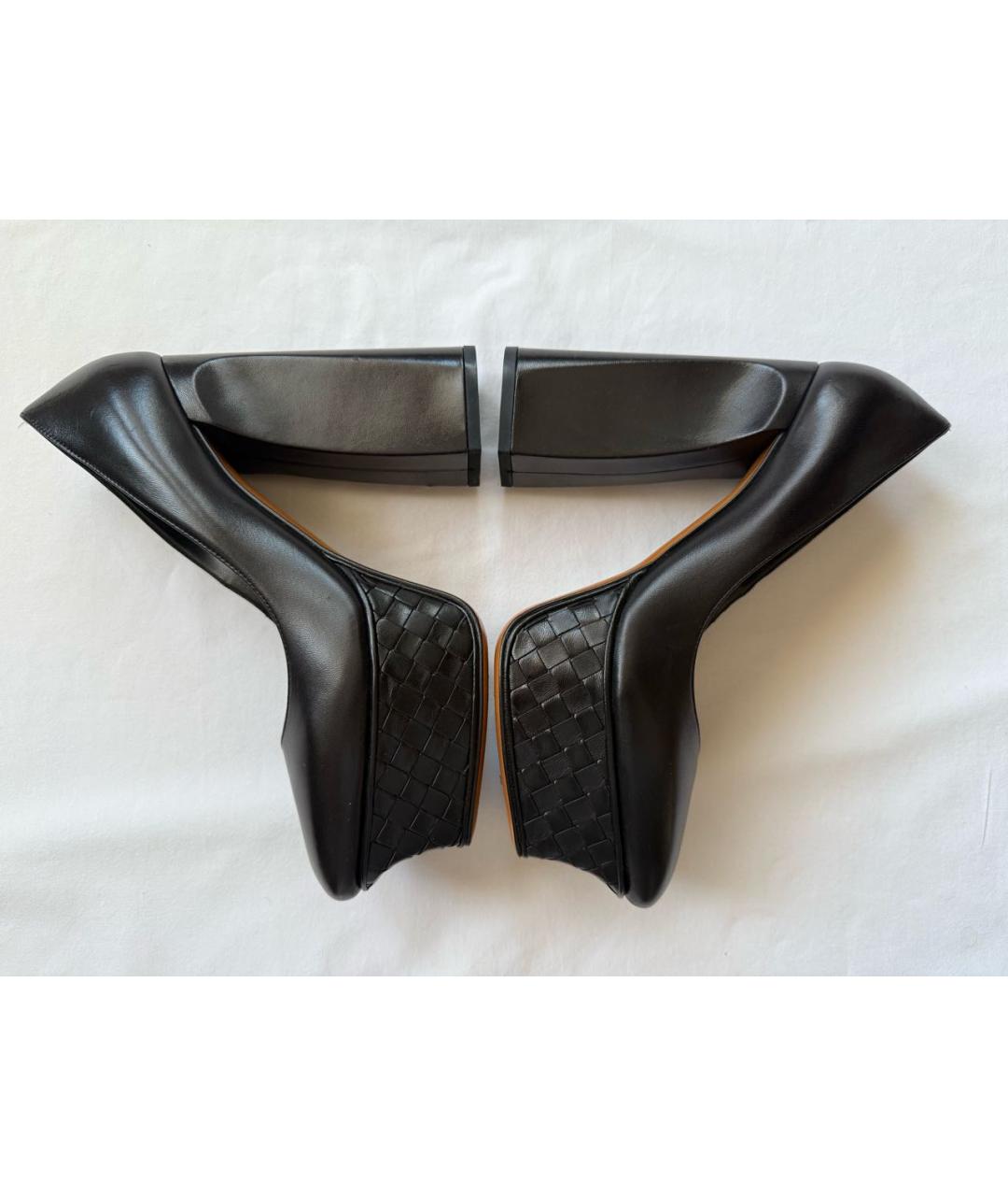 BOTTEGA VENETA Черные кожаные туфли, фото 4