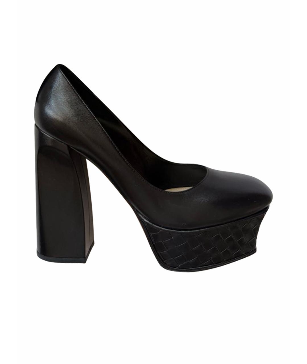 BOTTEGA VENETA Черные кожаные туфли, фото 1