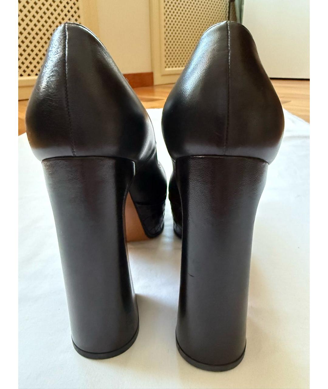 BOTTEGA VENETA Черные кожаные туфли, фото 3