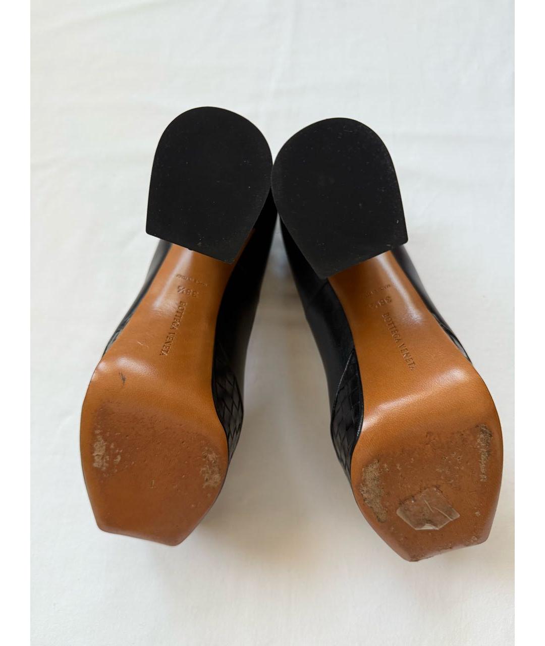 BOTTEGA VENETA Черные кожаные туфли, фото 5