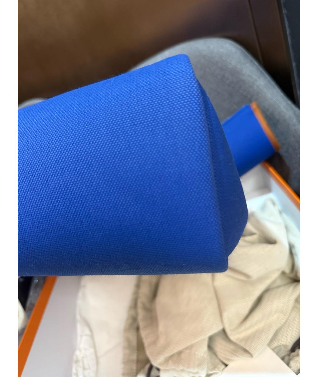 HERMES Синяя тканевая сумка через плечо, фото 4