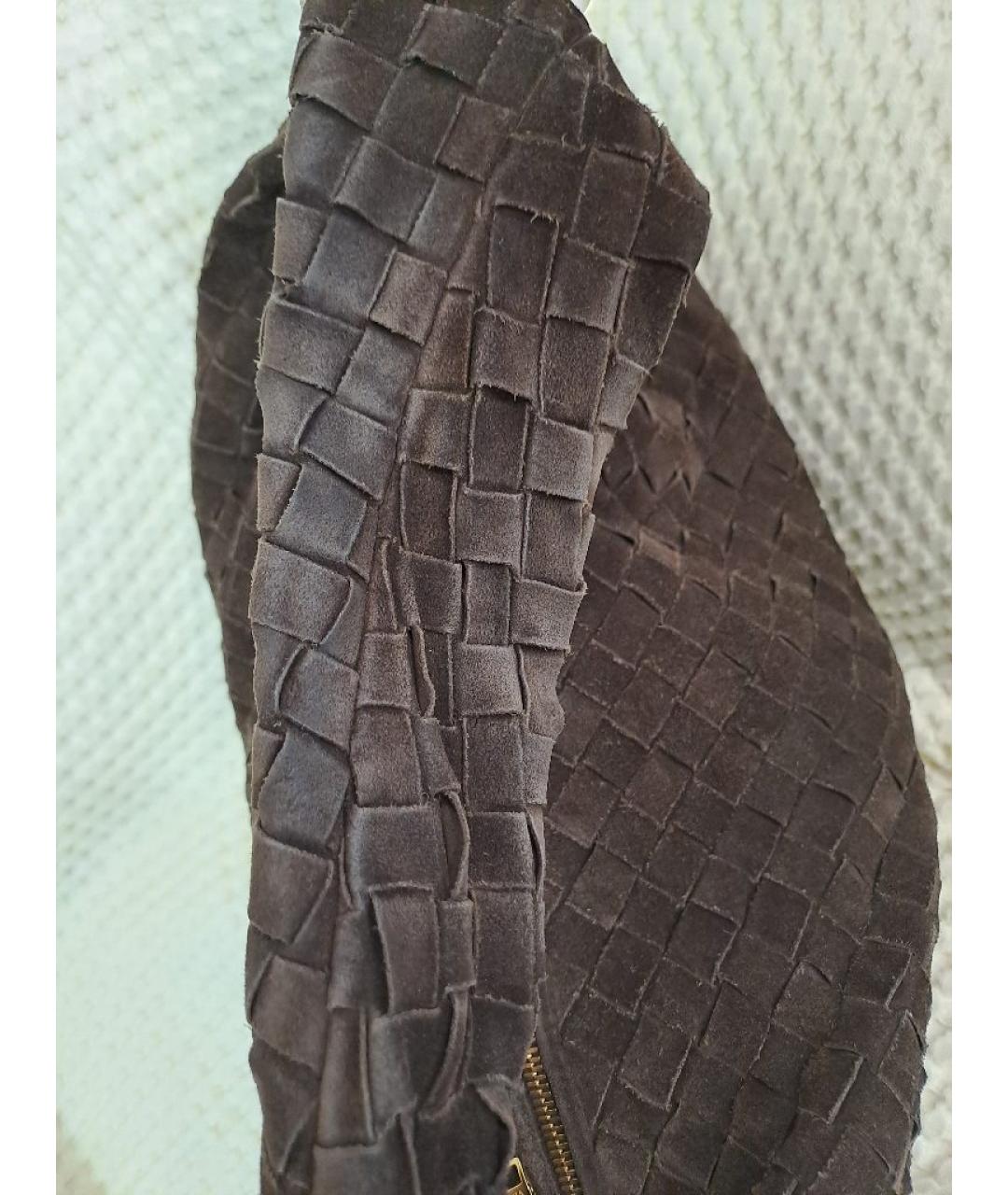 BOTTEGA VENETA Коричневая замшевая сумка через плечо, фото 2