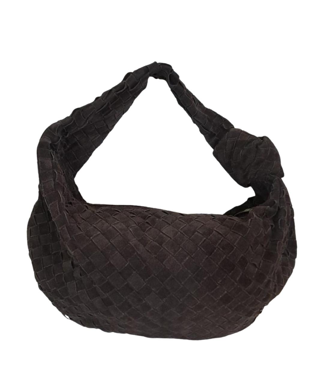 BOTTEGA VENETA Коричневая замшевая сумка через плечо, фото 1