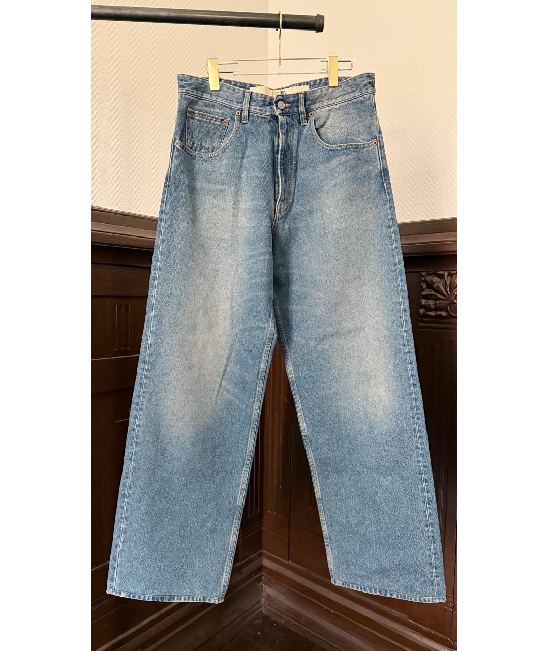 MAISON MARGIELA Голубые прямые джинсы, фото 7