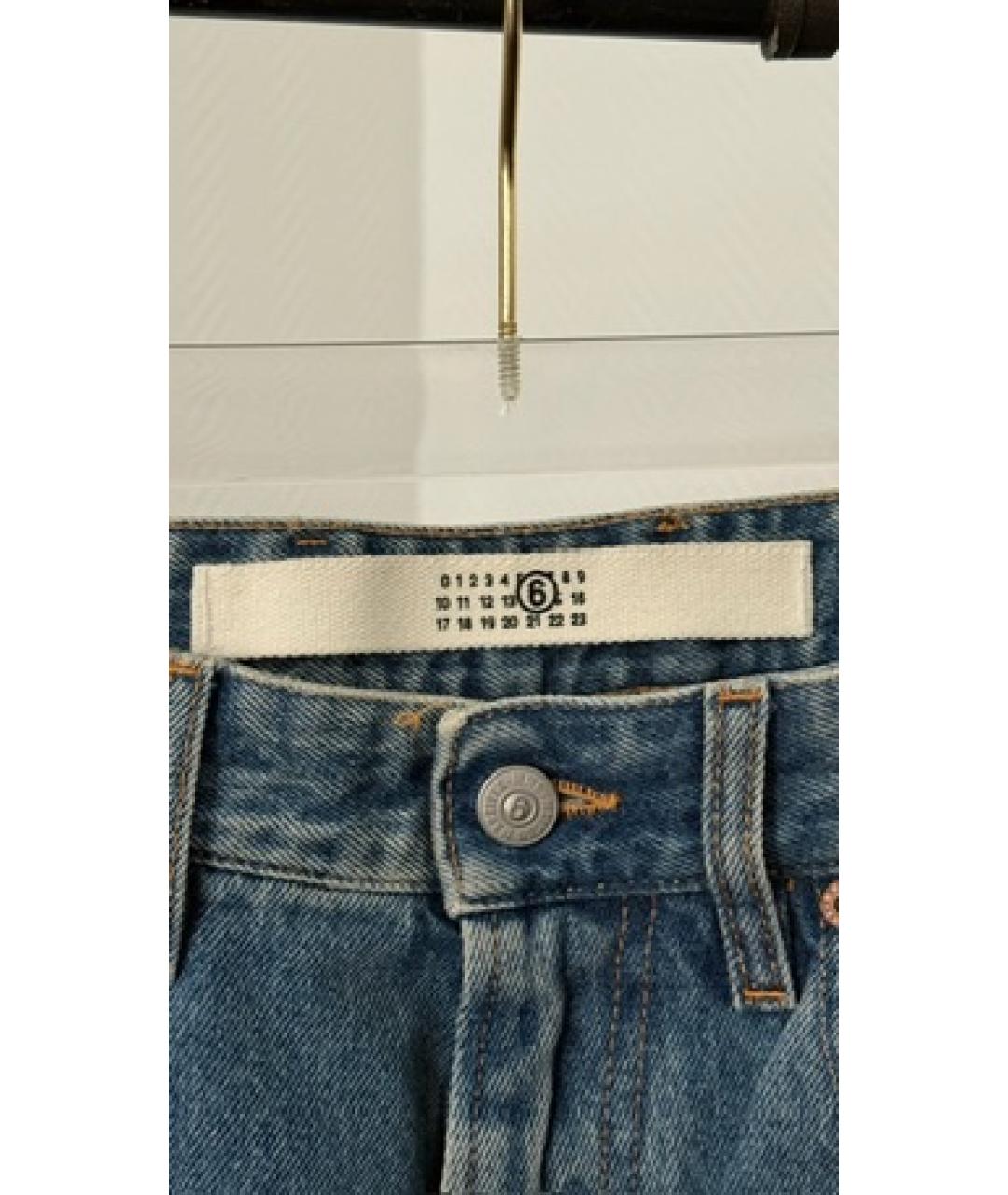 MAISON MARGIELA Голубые прямые джинсы, фото 5