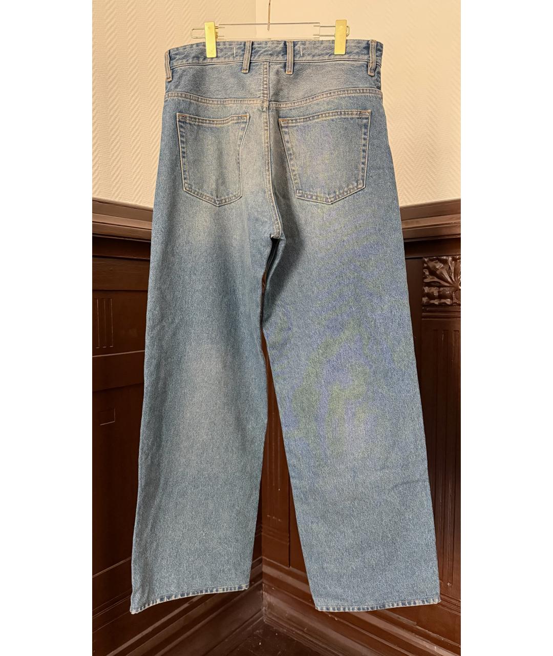 MAISON MARGIELA Голубые прямые джинсы, фото 2
