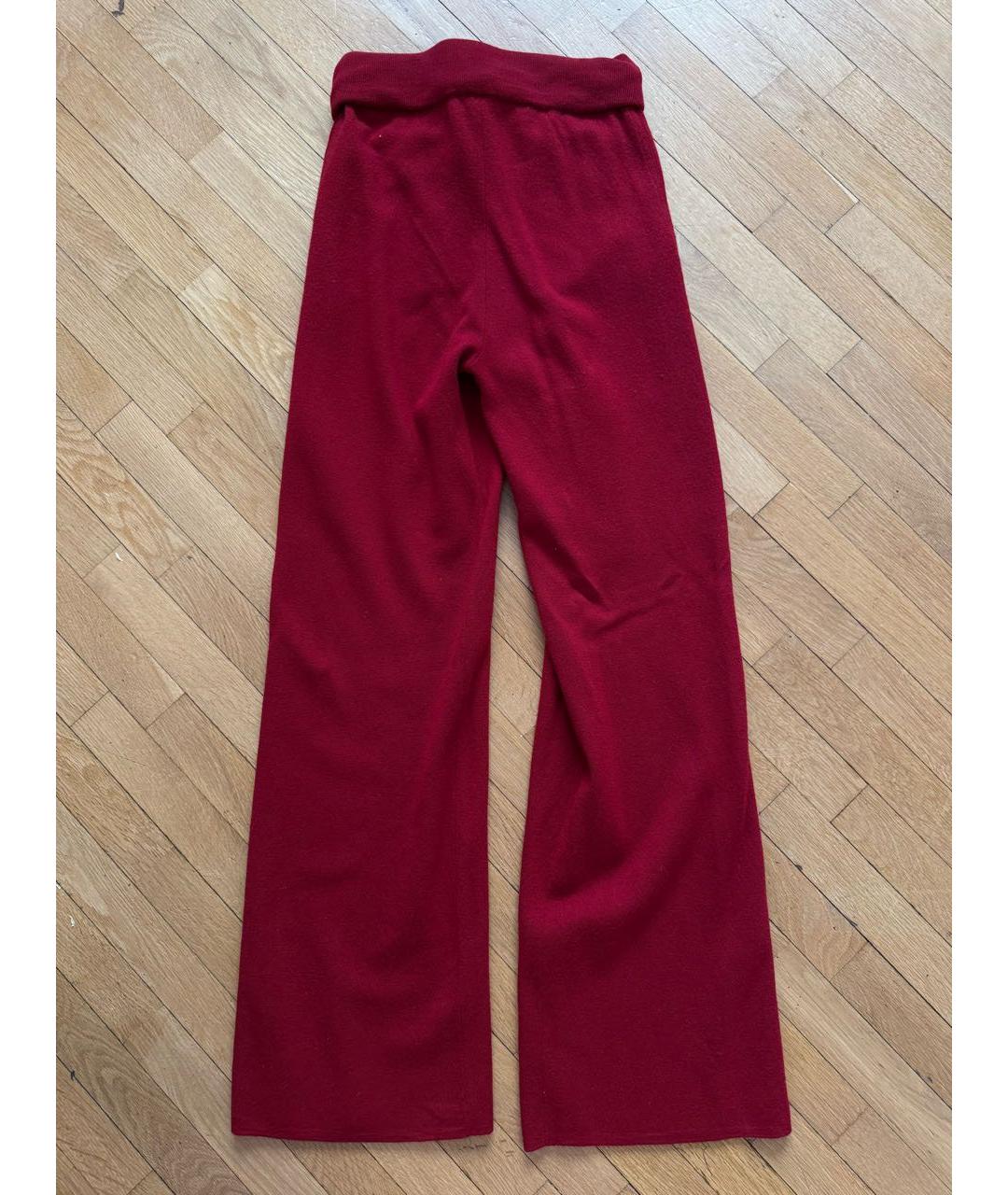 MAX MARA Бордовые шерстяные прямые брюки, фото 2