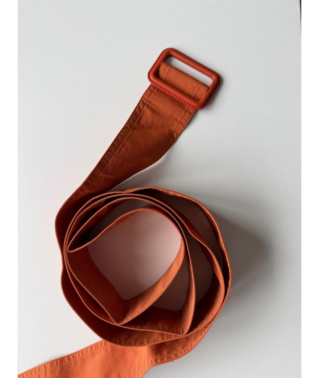 LORO PIANA Оранжевая хлопковая рубашка, фото 6