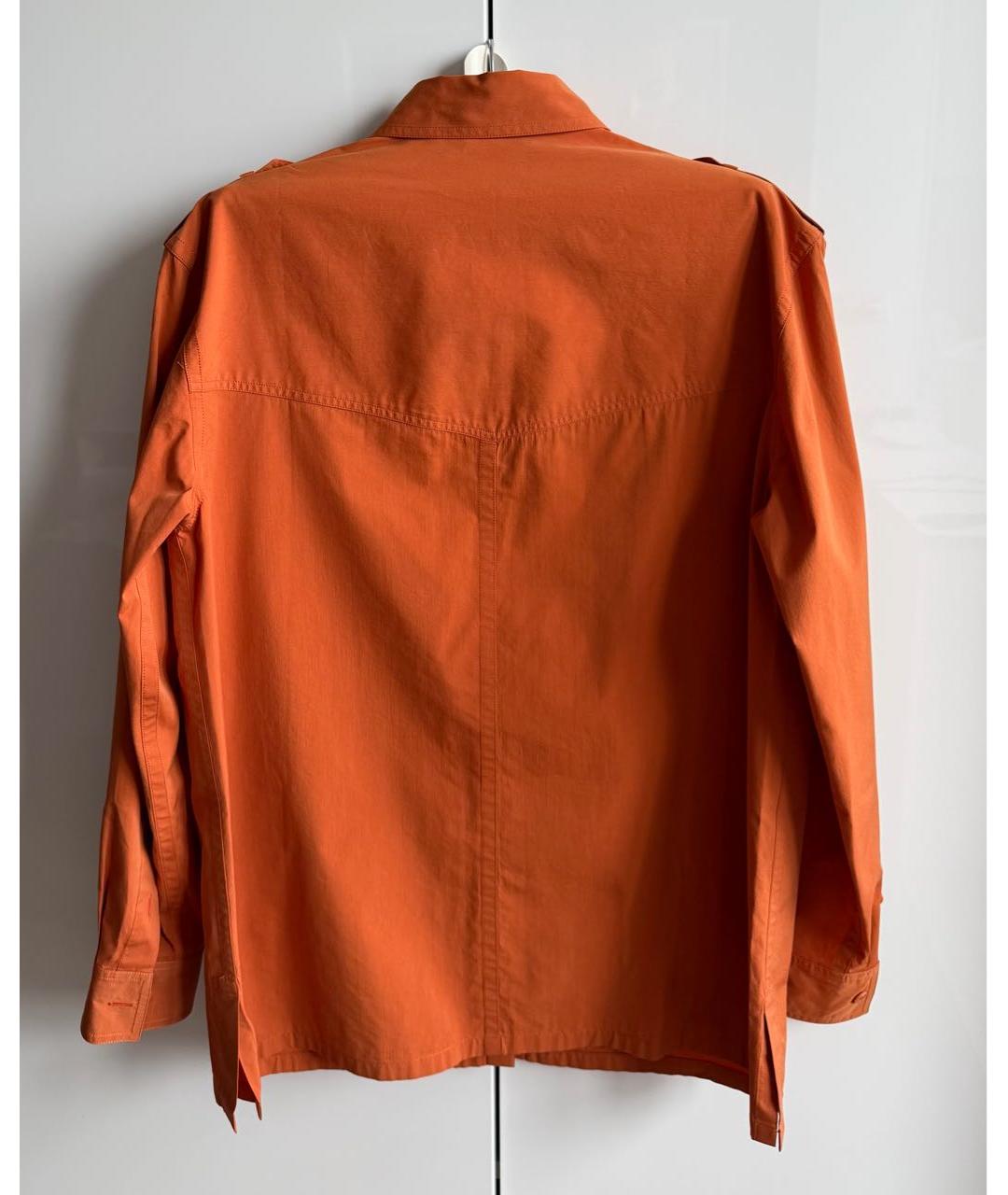 LORO PIANA Оранжевая хлопковая рубашка, фото 2