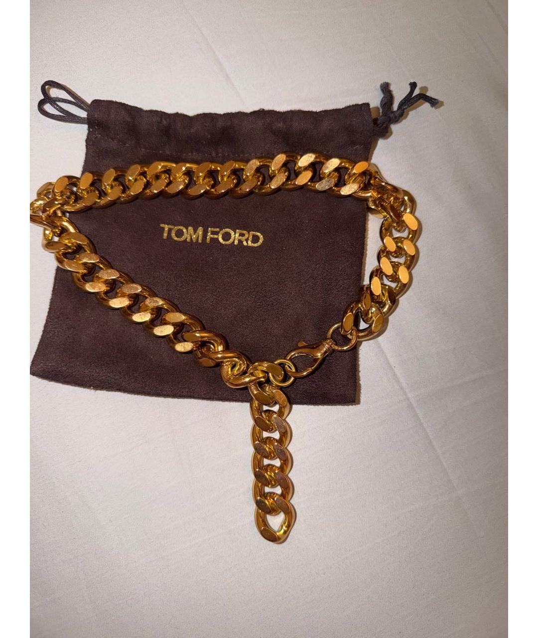 TOM FORD Золотая латунная цепочка, фото 3