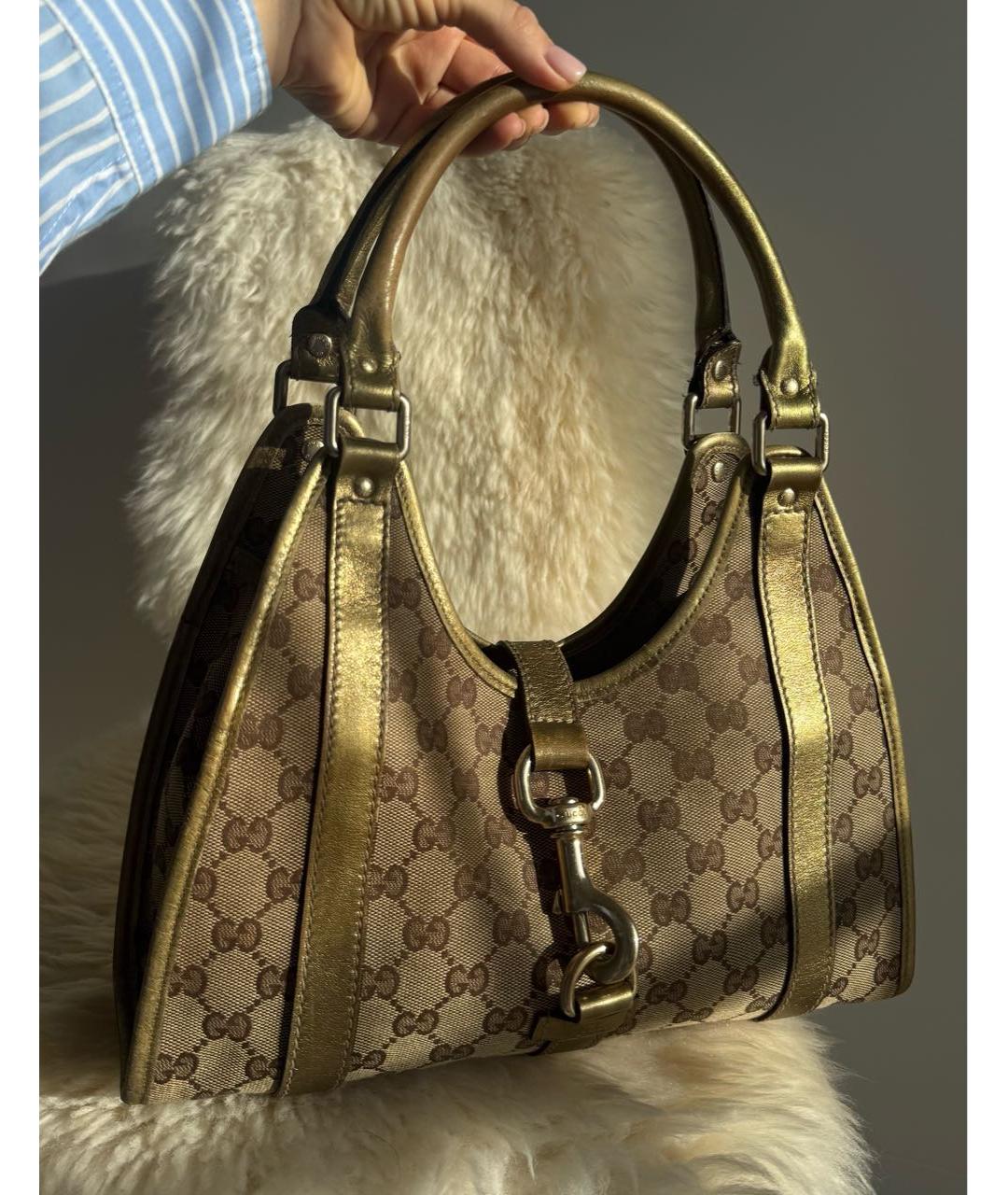 GUCCI Бежевая сумка с короткими ручками, фото 9