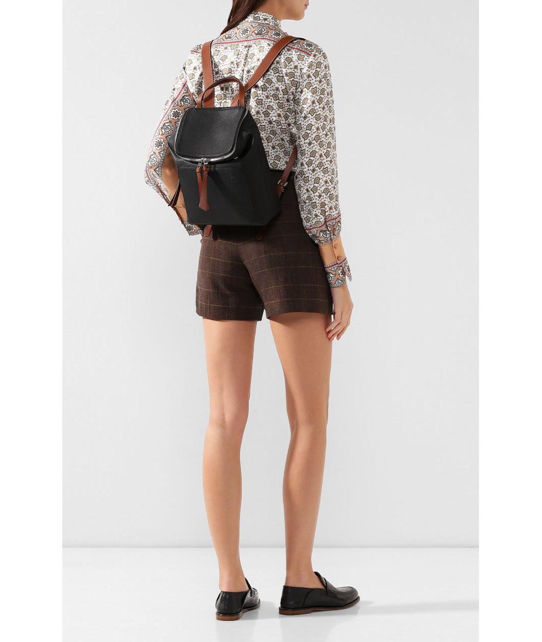 LOEWE Черный кожаный рюкзак, фото 3