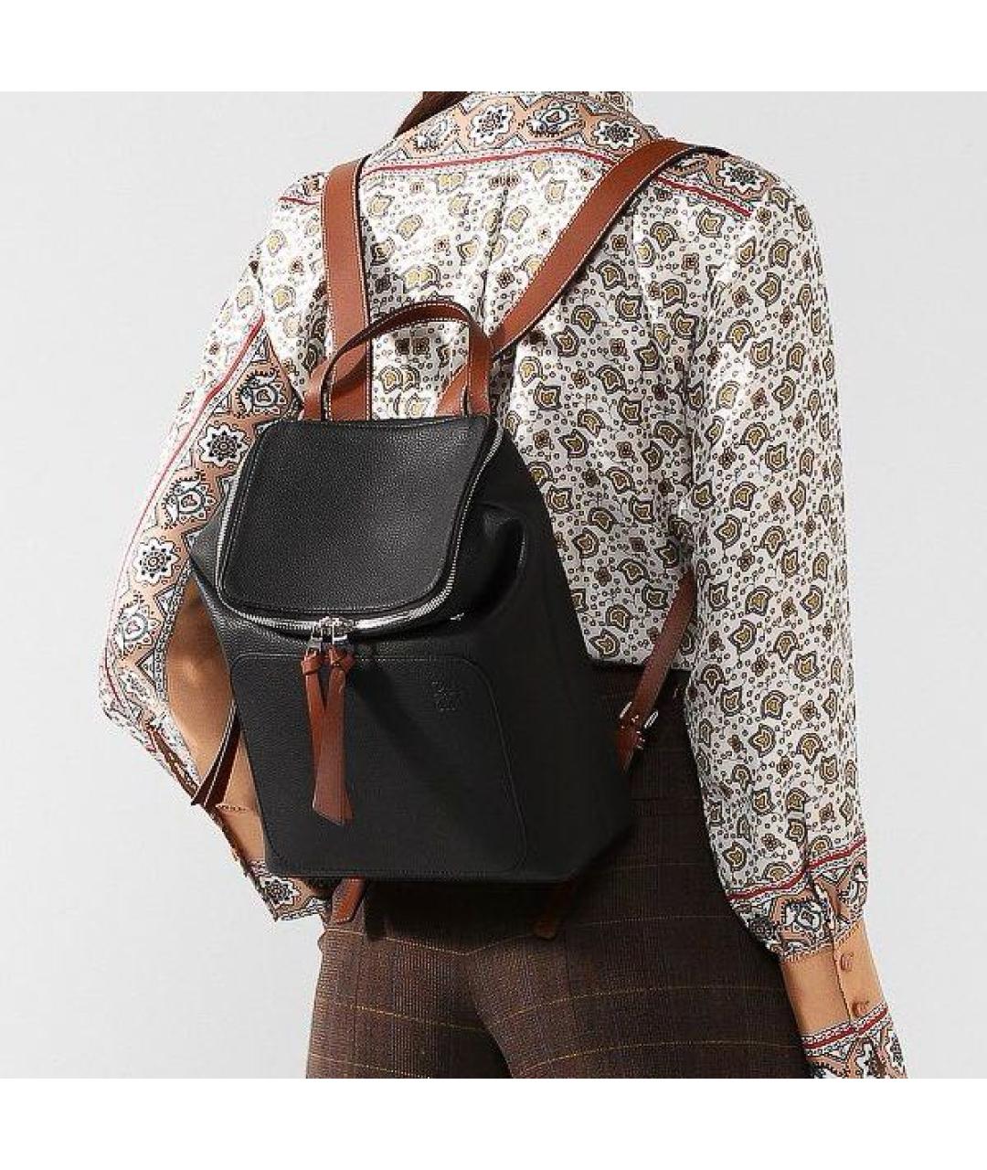 LOEWE Черный кожаный рюкзак, фото 2