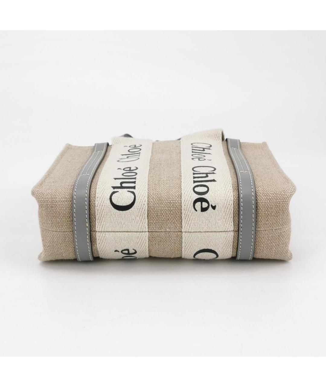 CHLOE Бежевая тканевая сумка тоут, фото 4