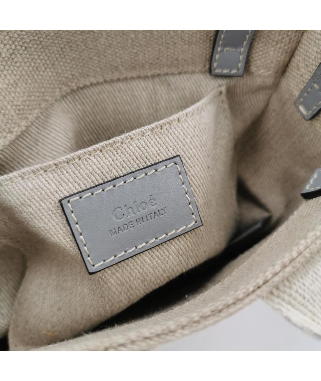 CHLOE Бежевая тканевая сумка тоут, фото 6