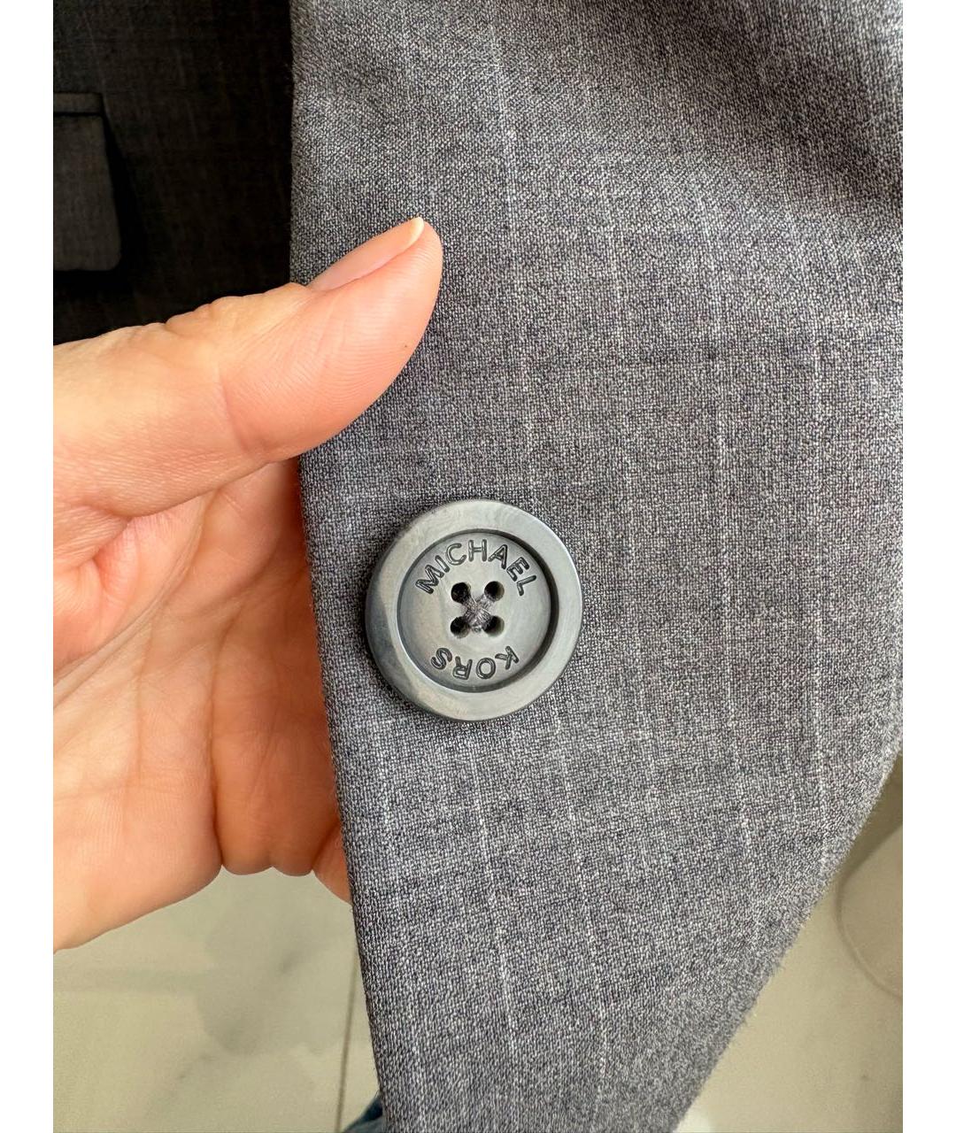 MICHAEL MICHAEL KORS Серый шерстяной жакет/пиджак, фото 4