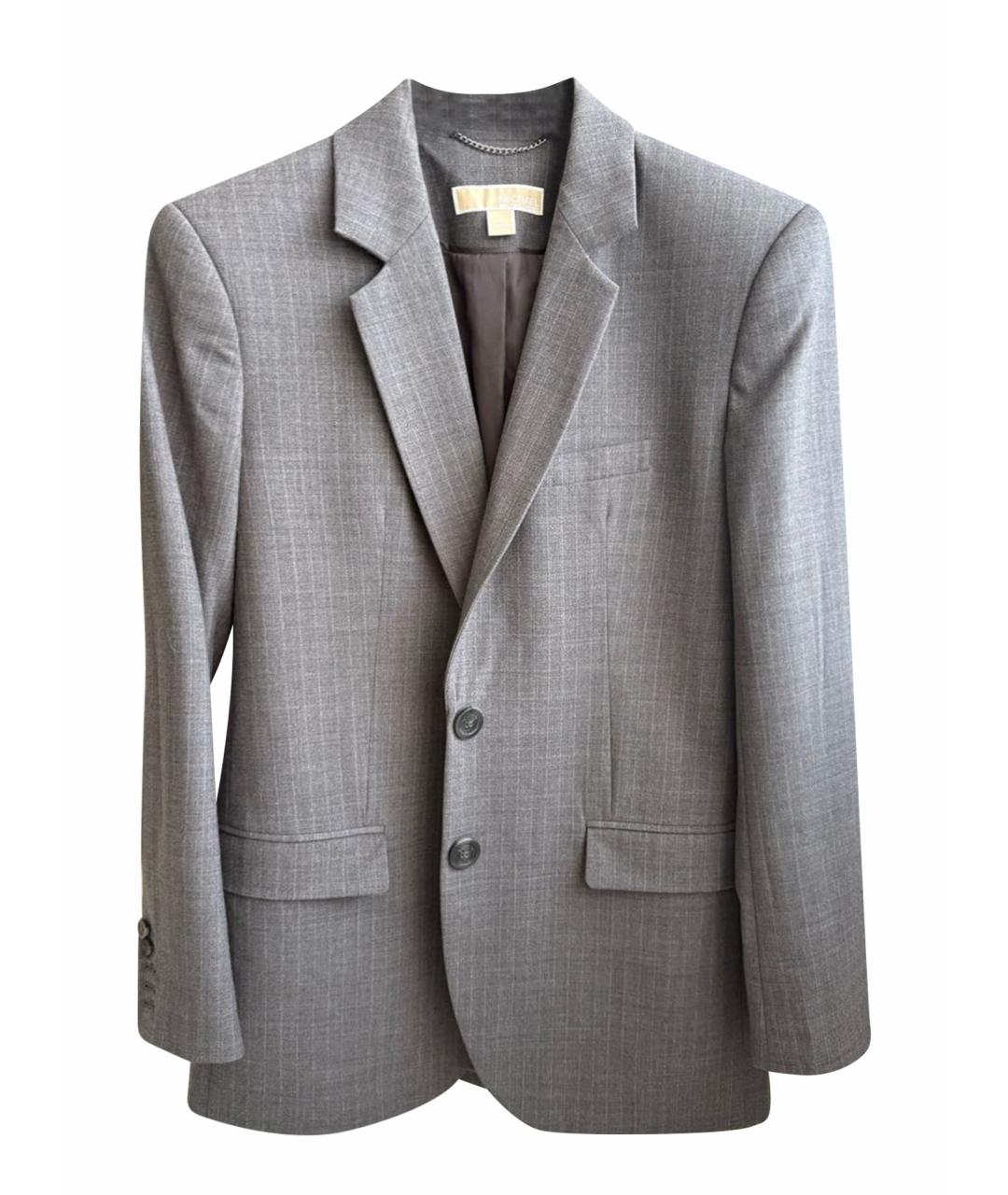 MICHAEL MICHAEL KORS Серый шерстяной жакет/пиджак, фото 1