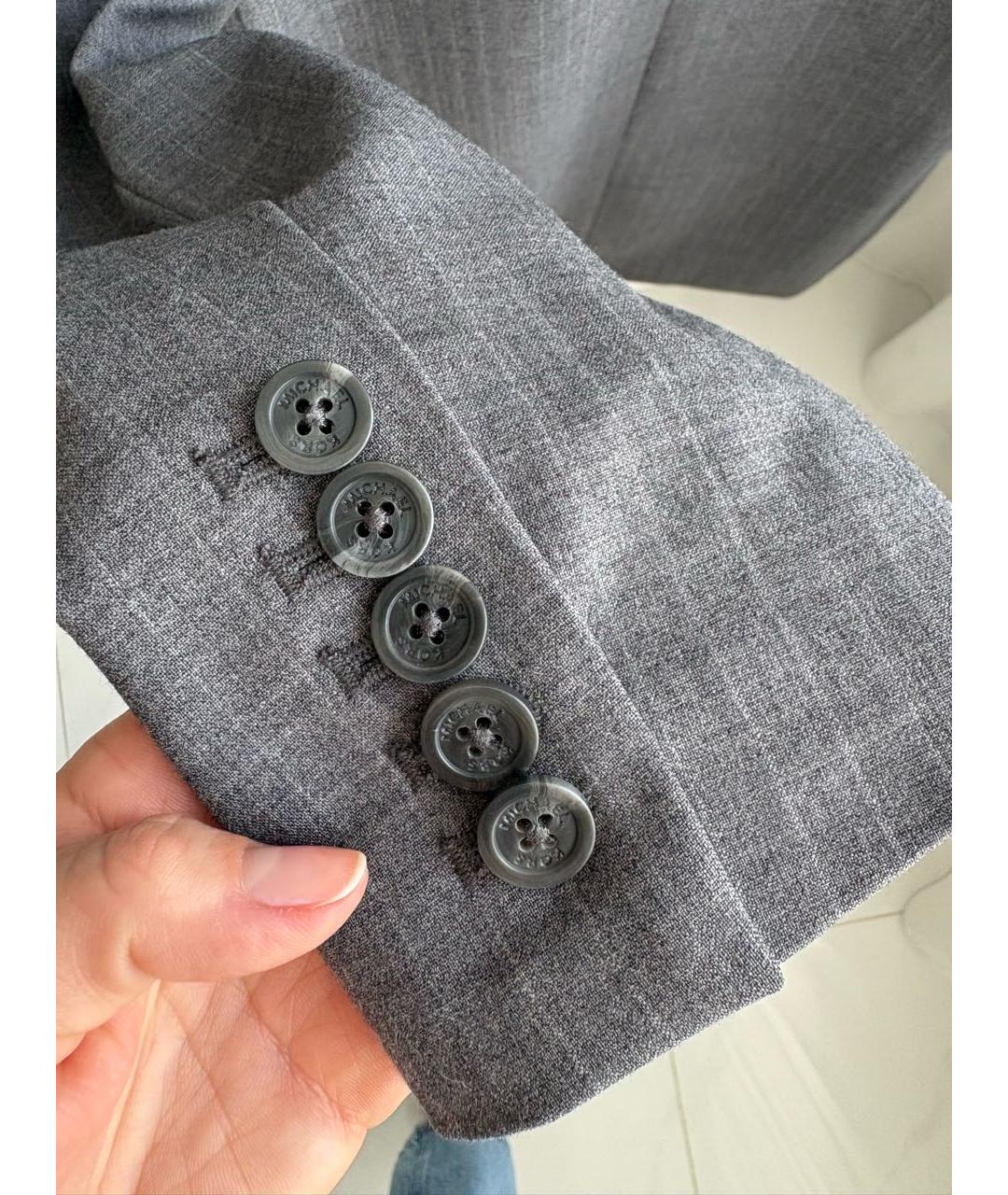 MICHAEL MICHAEL KORS Серый шерстяной жакет/пиджак, фото 5