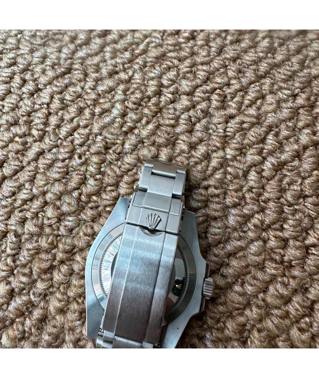 ROLEX Черные металлические часы, фото 4