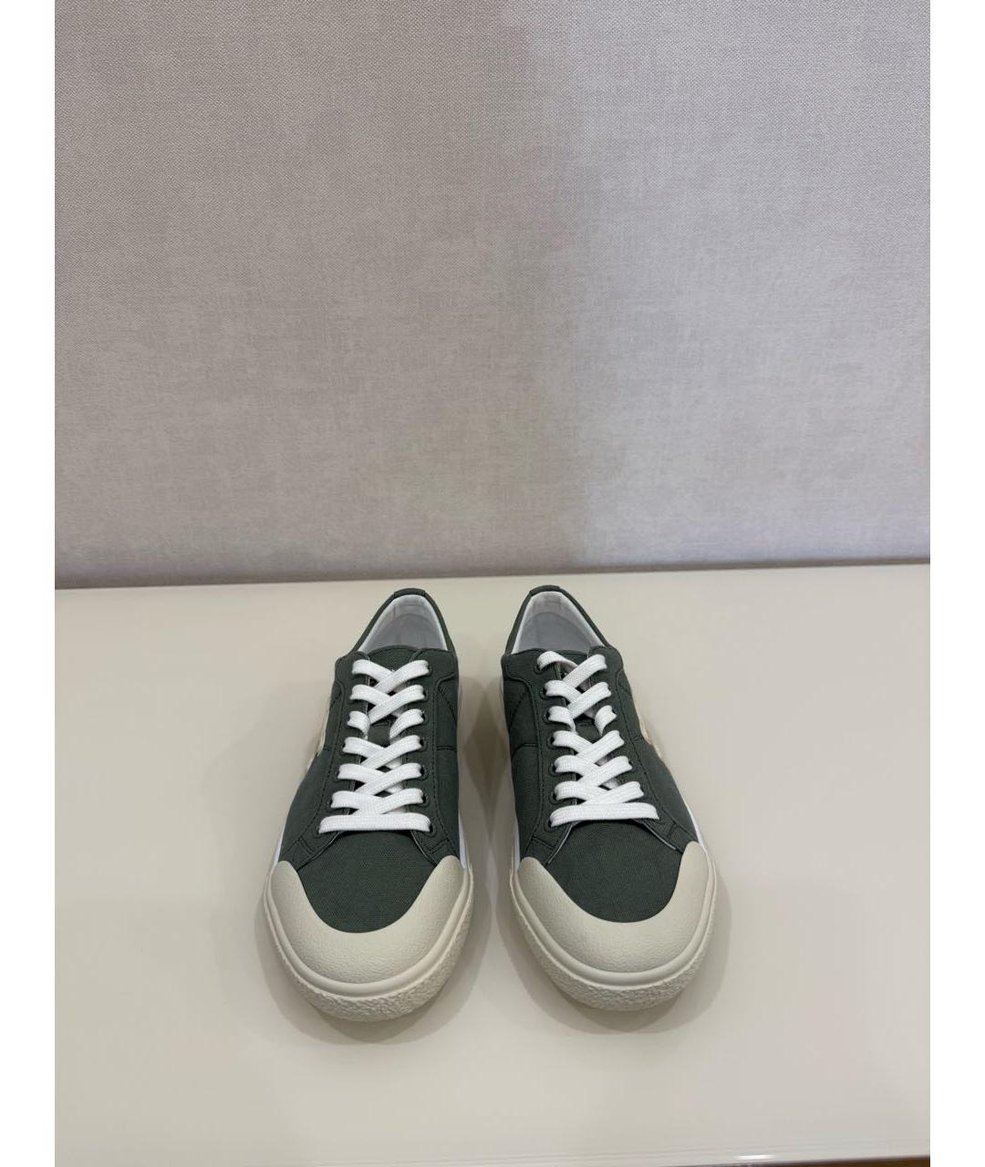 CELINE Зеленые текстильные кеды, фото 2