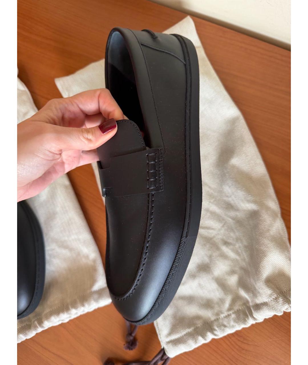 HERMES Черные кожаные лоферы, фото 8