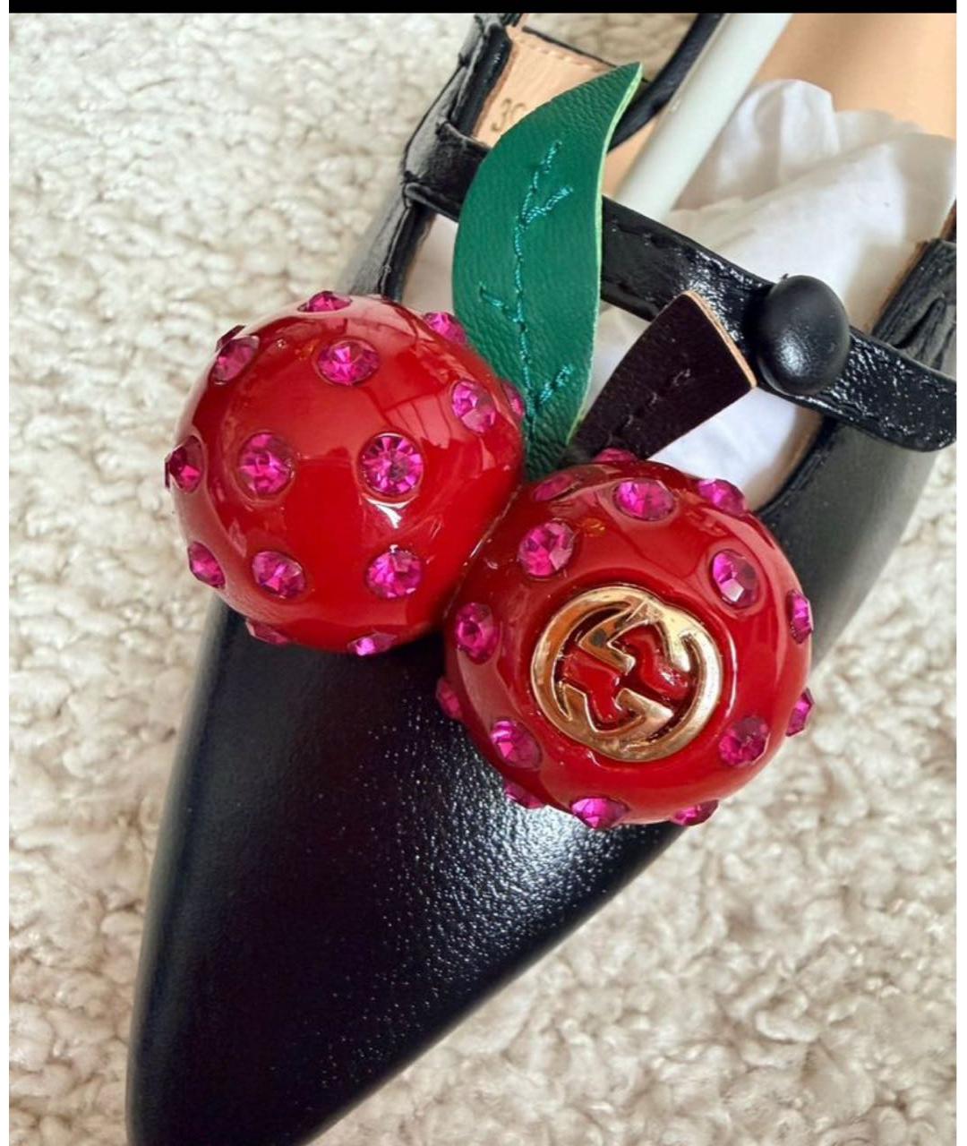 GUCCI Черные кожаные туфли, фото 5