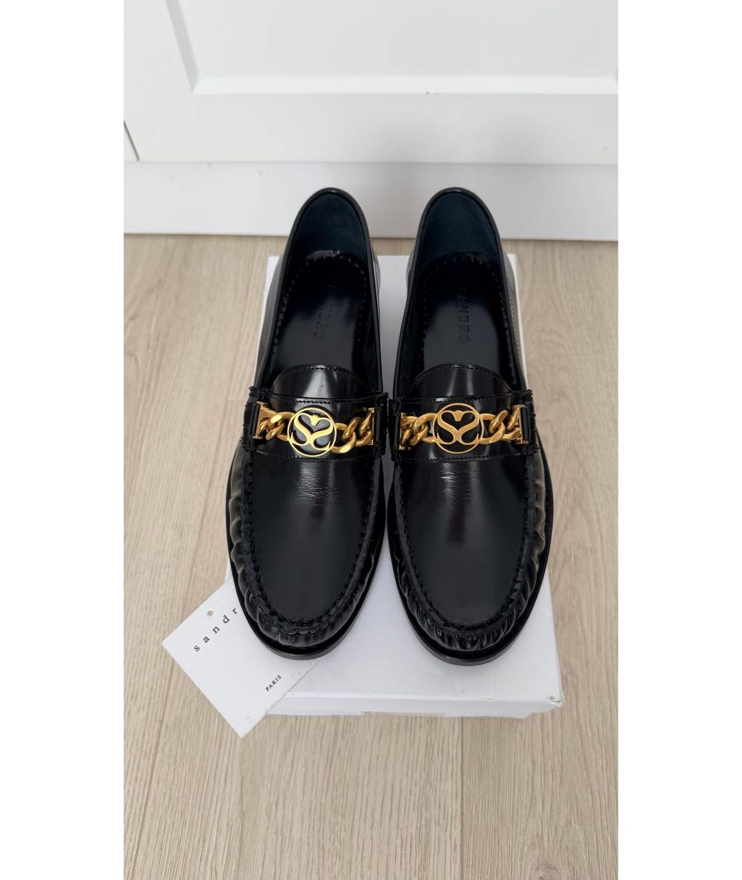 SANDRO Черные кожаные лоферы, фото 7