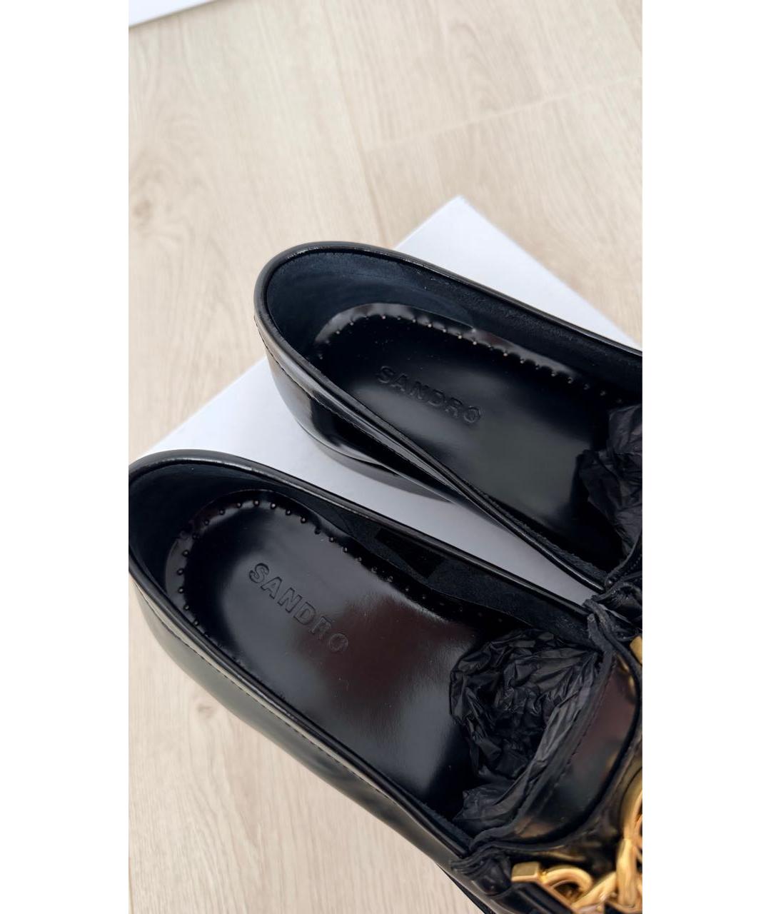 SANDRO Черные кожаные лоферы, фото 3